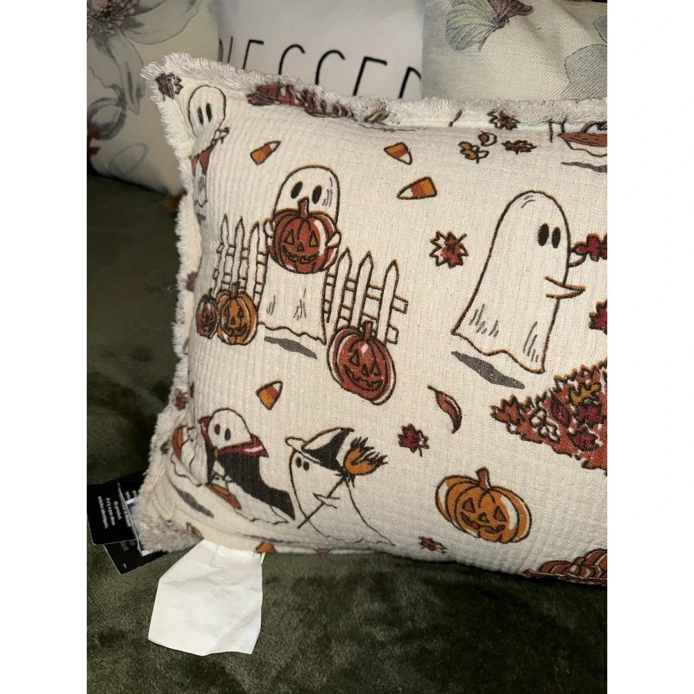 Cynthia Rowley New Halloween Ghost Pillow Ghost Doing All Things Fall Decorative